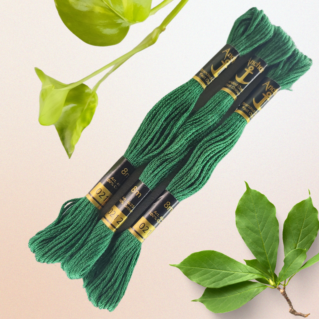 Anchor Embroidery Thread 0212 in bottle green color