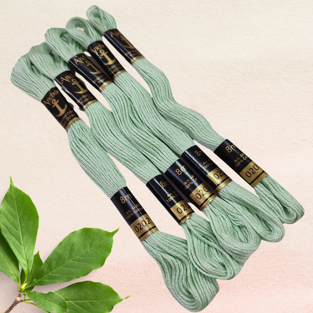 Anchor Embroidery Thread - 0202 - Mint Green Light