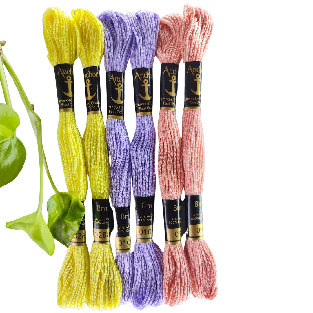 Anchor Embroidery Thread Set - 09, 0108, 0288