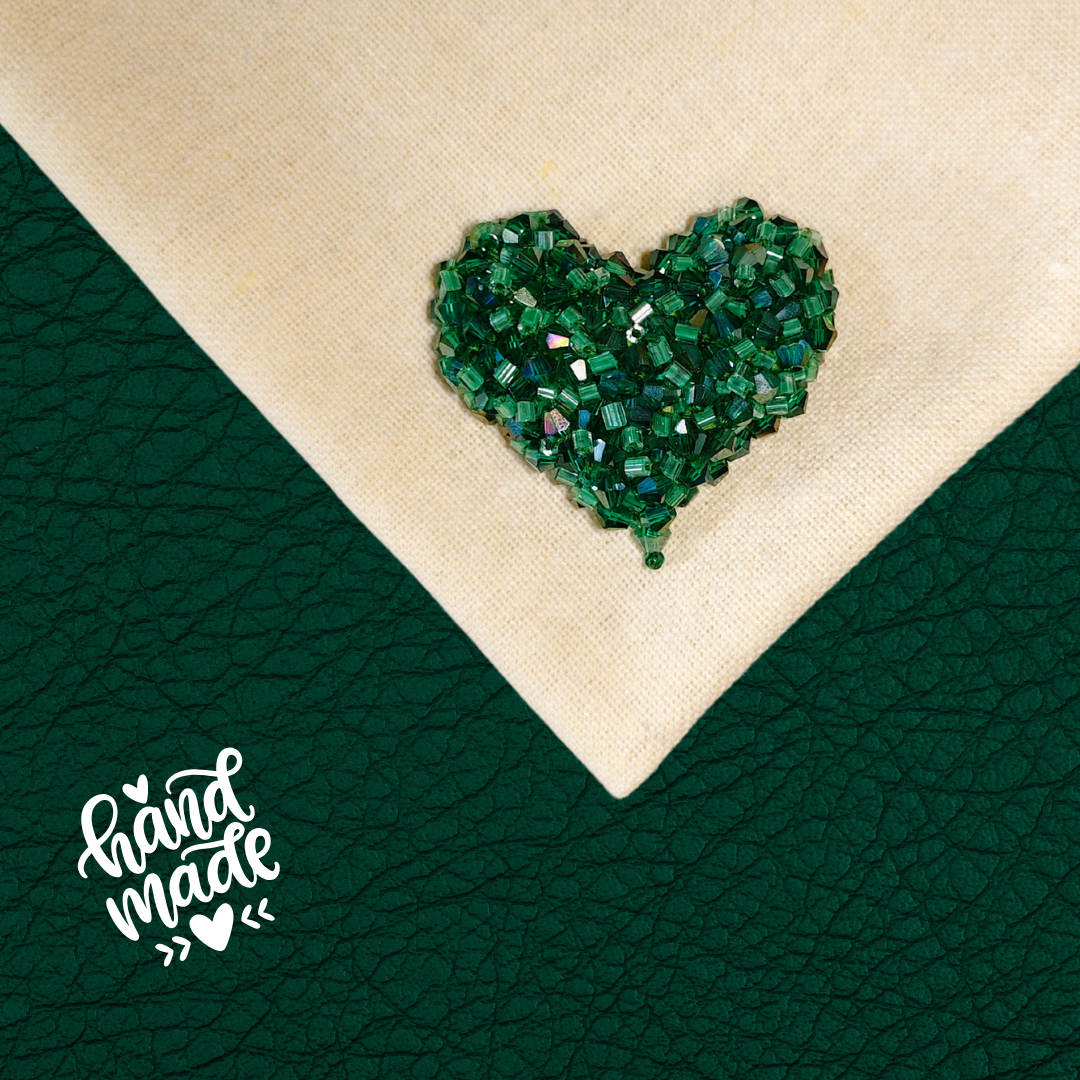 Hand Embroidered Beaded Brooch