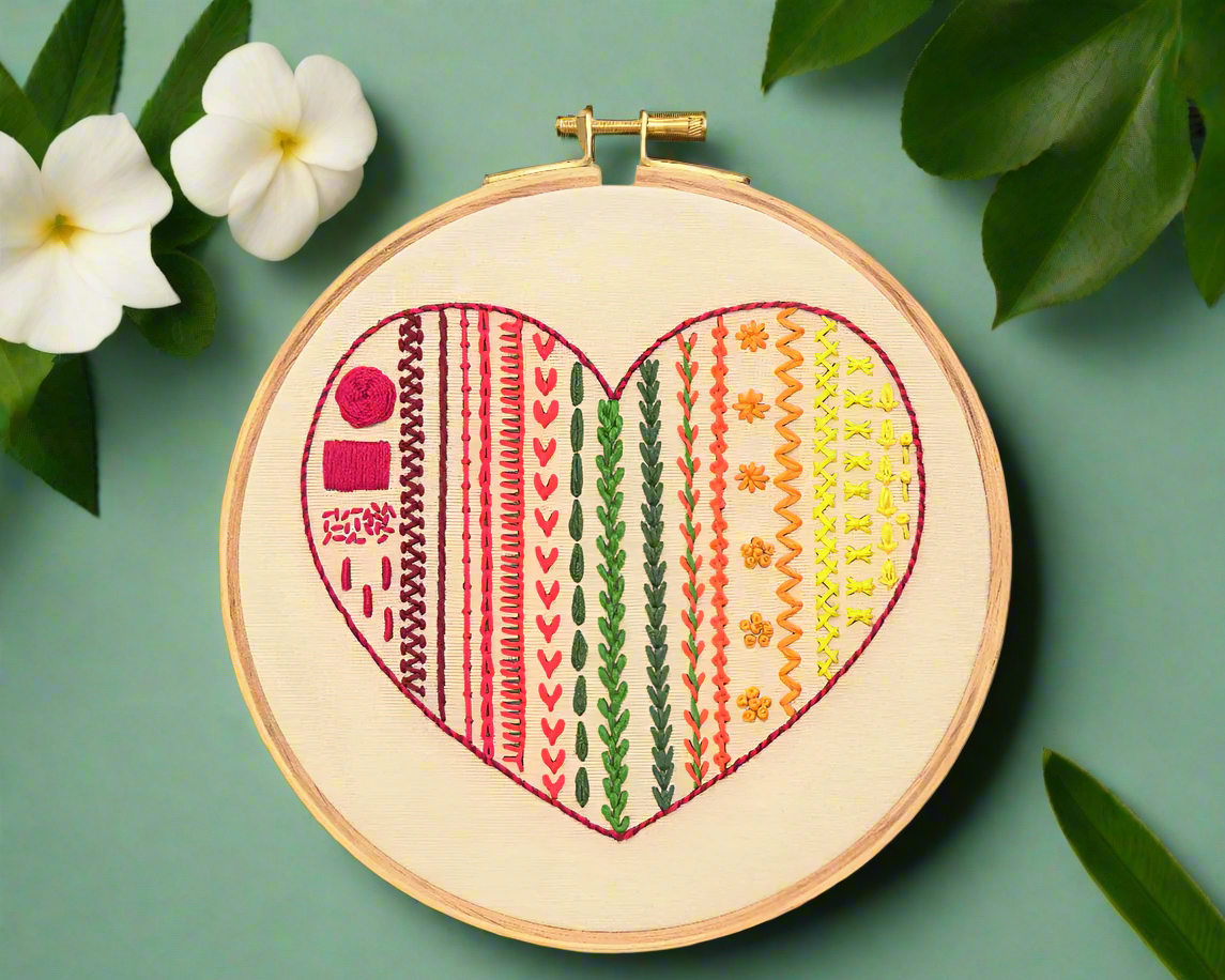 DIY Beginner Friendly Embroidery Stitches Learning Kit