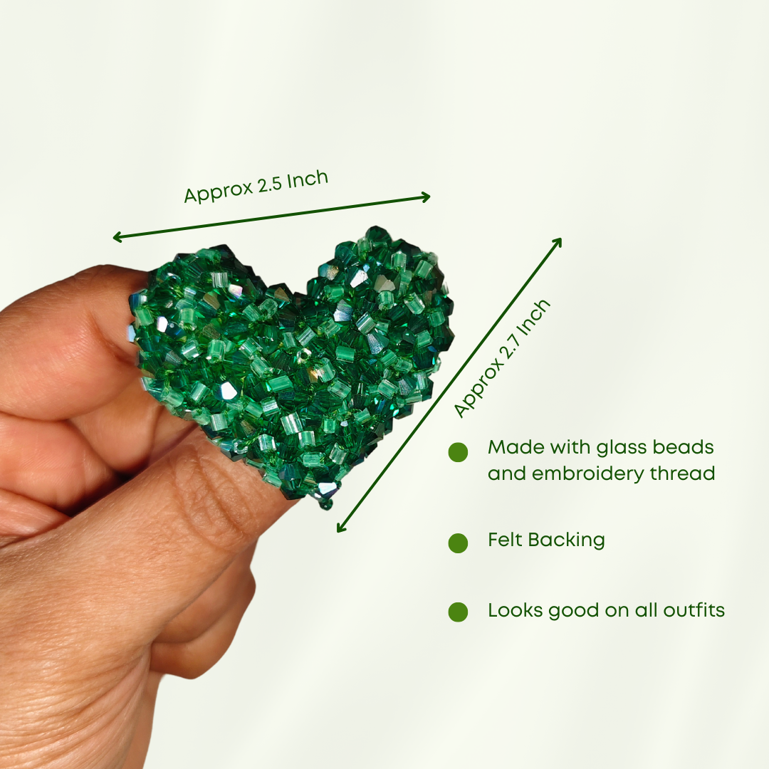 Hand Embroidered Beaded Brooch