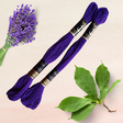 0102 Anchor embroidery thread in dark purple shade with lavender and leaf bunch