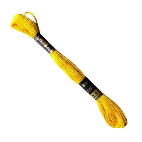Anchor Embroidery Thread 291 in vibrant yellow color