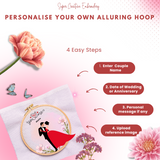 Personalized Wedding Hoop for Couples | North Indian Wedding Anniversary Gift