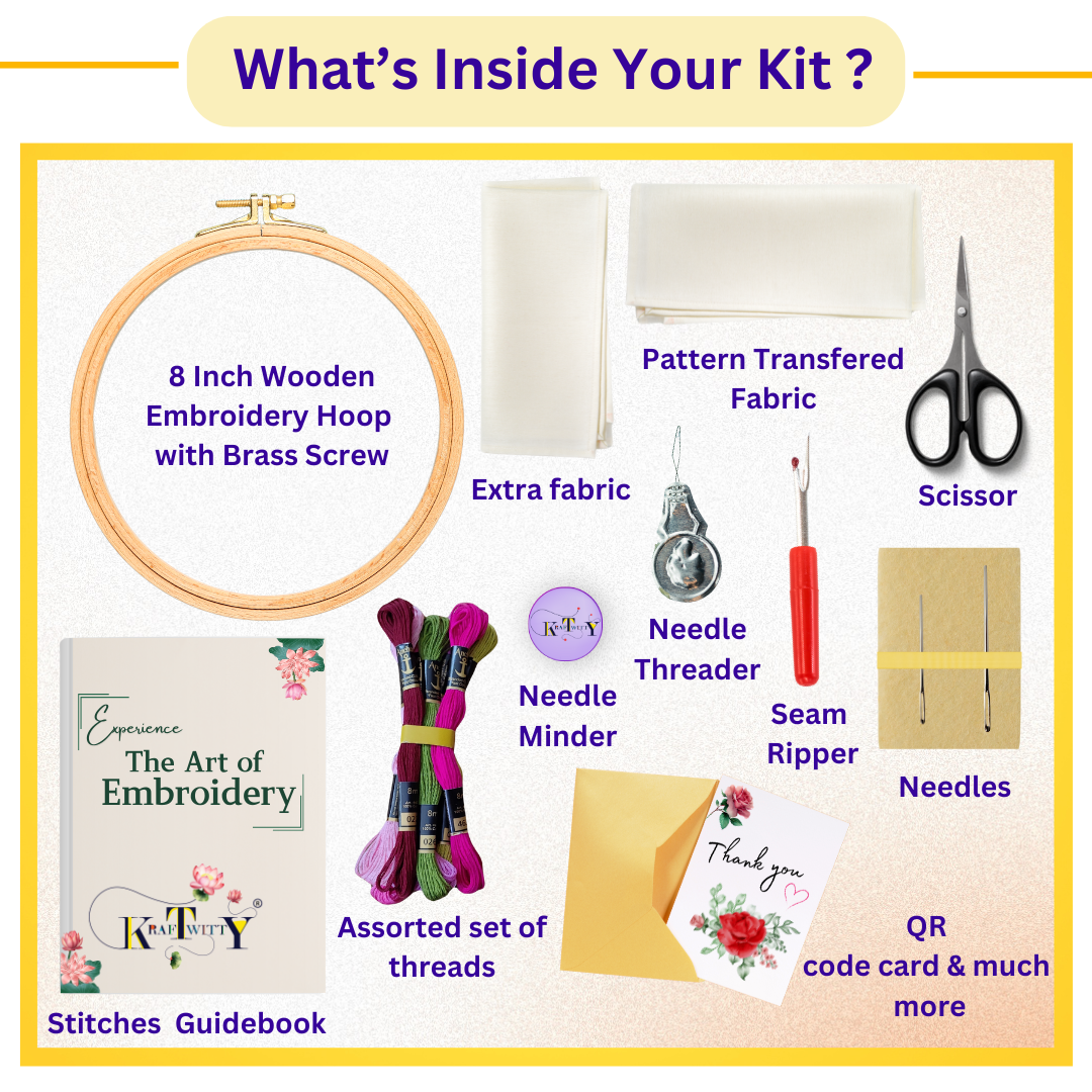 Blooming Heart of Love Embroidery Kit for Adults and Advanced Stitchers