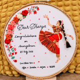 Bharatanatayam Embroidery Customized Art Gift for Special Events